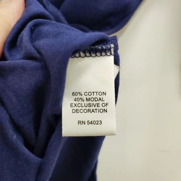 Banana Republic Women's Navy Eyelash Trim Tie Back Modal Blend Top Size XS - Picture 3 of 6